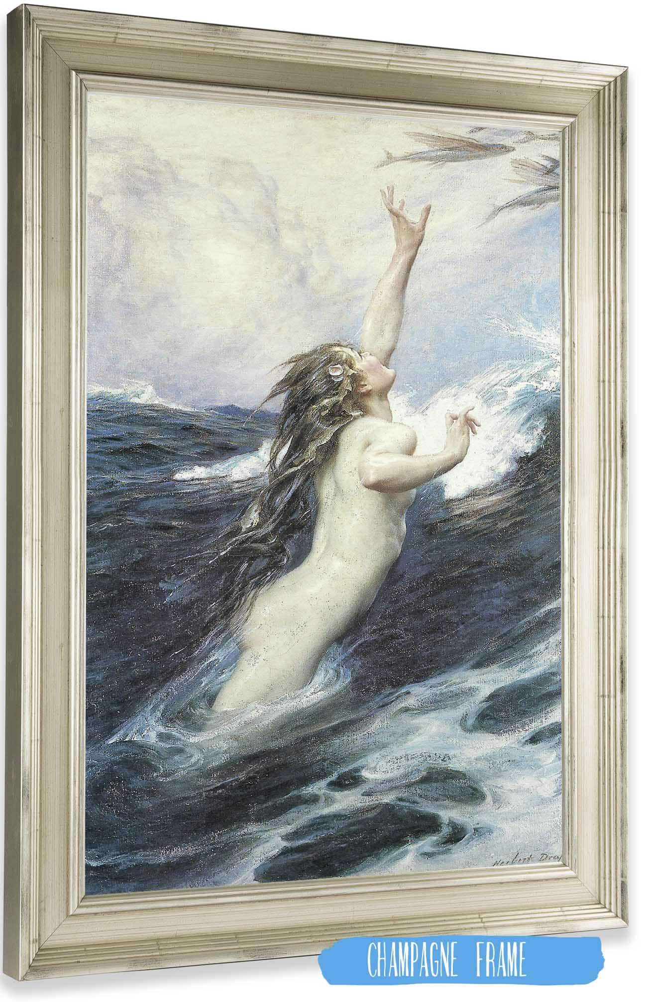 Flying Fish  by Herbert James Draper Posters, Prints, & Visual Artwork