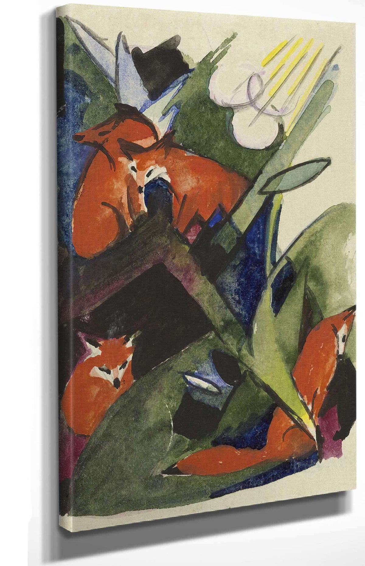 Four Foxes by Franz Marc Posters, Prints, & Visual Artwork