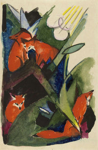 Four Foxes by Franz Marc Posters, Prints, & Visual Artwork