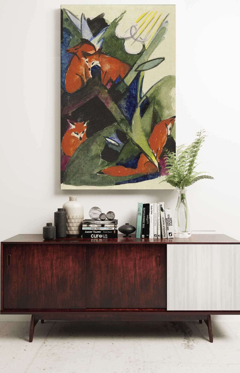 Four Foxes by Franz Marc Posters, Prints, & Visual Artwork
