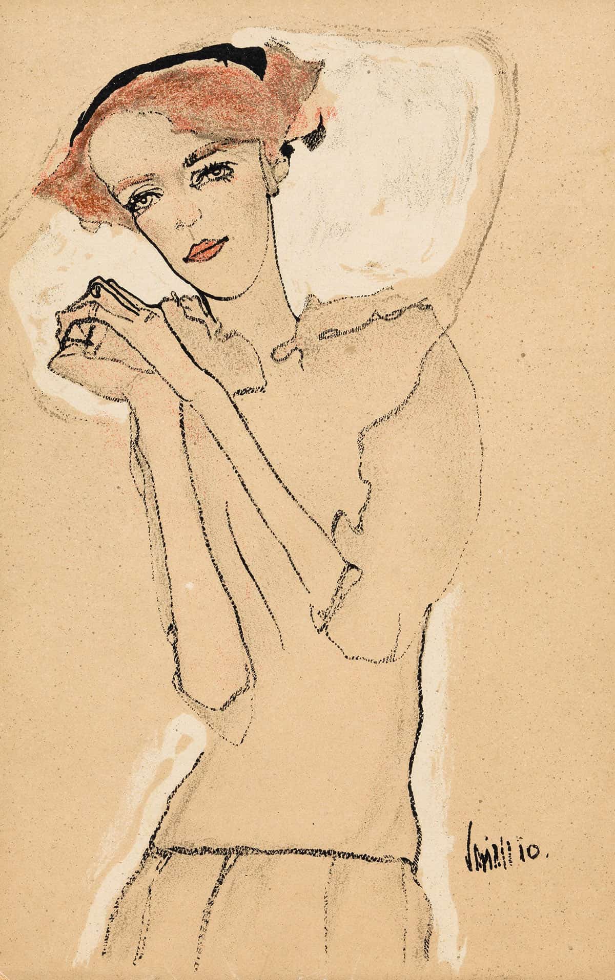 Frauenbildnis Iii by Egon Schiele Posters, Prints, & Visual Artwork