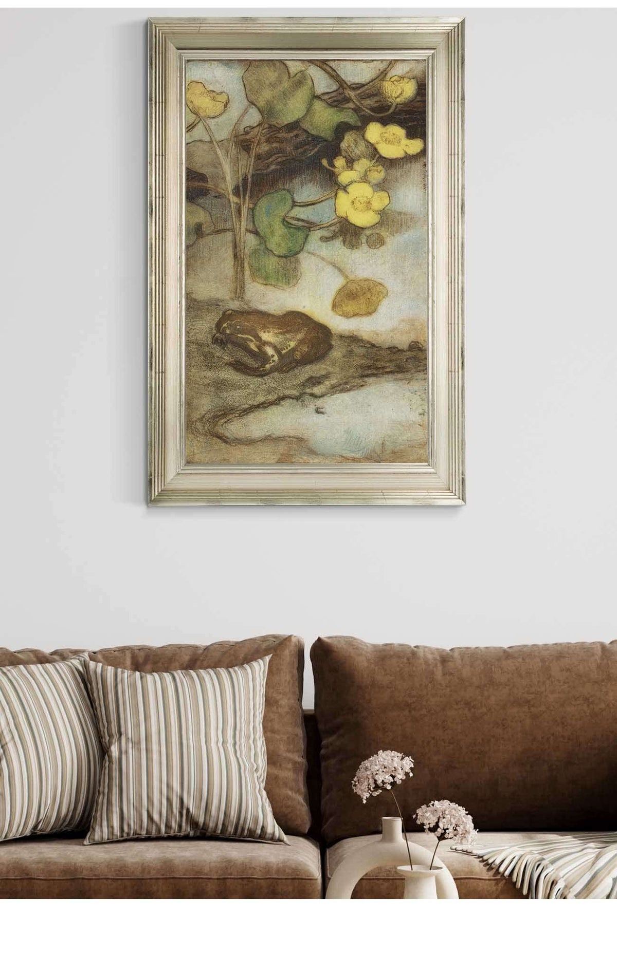 Frog With Marsh Marigold  by Eero Jarnefelt Posters, Prints, & Visual Artwork