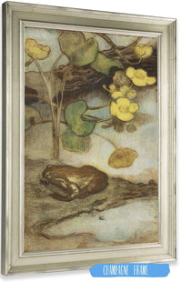 Frog With Marsh Marigold  by Eero Jarnefelt Posters, Prints, & Visual Artwork
