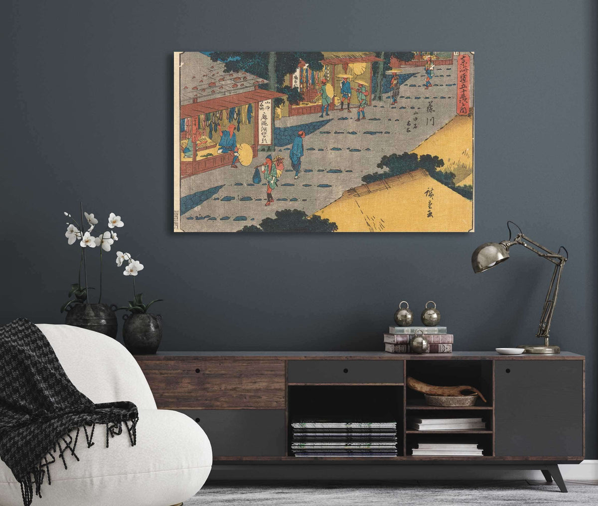 Fujikawa   by Ando Hiroshige Posters, Prints, & Visual Artwork