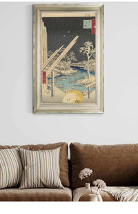 Fukagawa Timberyard Kiba by Ando Hiroshige Posters, Prints, & Visual Artwork