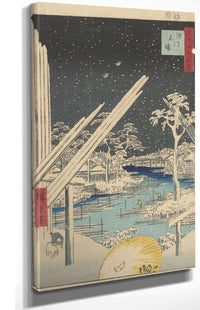 Fukagawa Timberyard Kiba by Ando Hiroshige Posters, Prints, & Visual Artwork