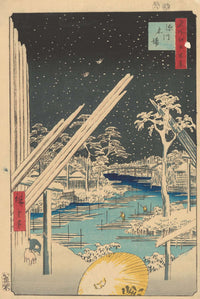 Fukagawa Timberyard Kiba by Ando Hiroshige Posters, Prints, & Visual Artwork