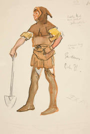 Gardener Costume Sketch For Henry Irvings Planned Production Of Richard Ii by Edwin Austin Abbey Posters, Prints, & Visual Artwork