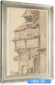 Gevel Van Een Hoekhuis Met Open Dakkapel  by Adriaen Van Ostade Posters, Prints, & Visual Artwork