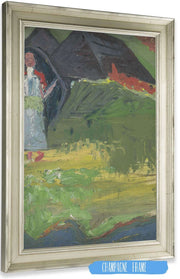 Girl In Front Of A Shepherds Hut   by Arnold Peter Weisz Kubincan Posters, Prints, & Visual Artwork