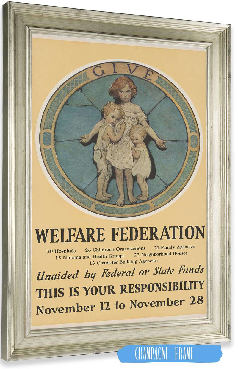 Give Welfare Federation by Jessie Willcox Smith Posters, Prints, & Visual Artwork