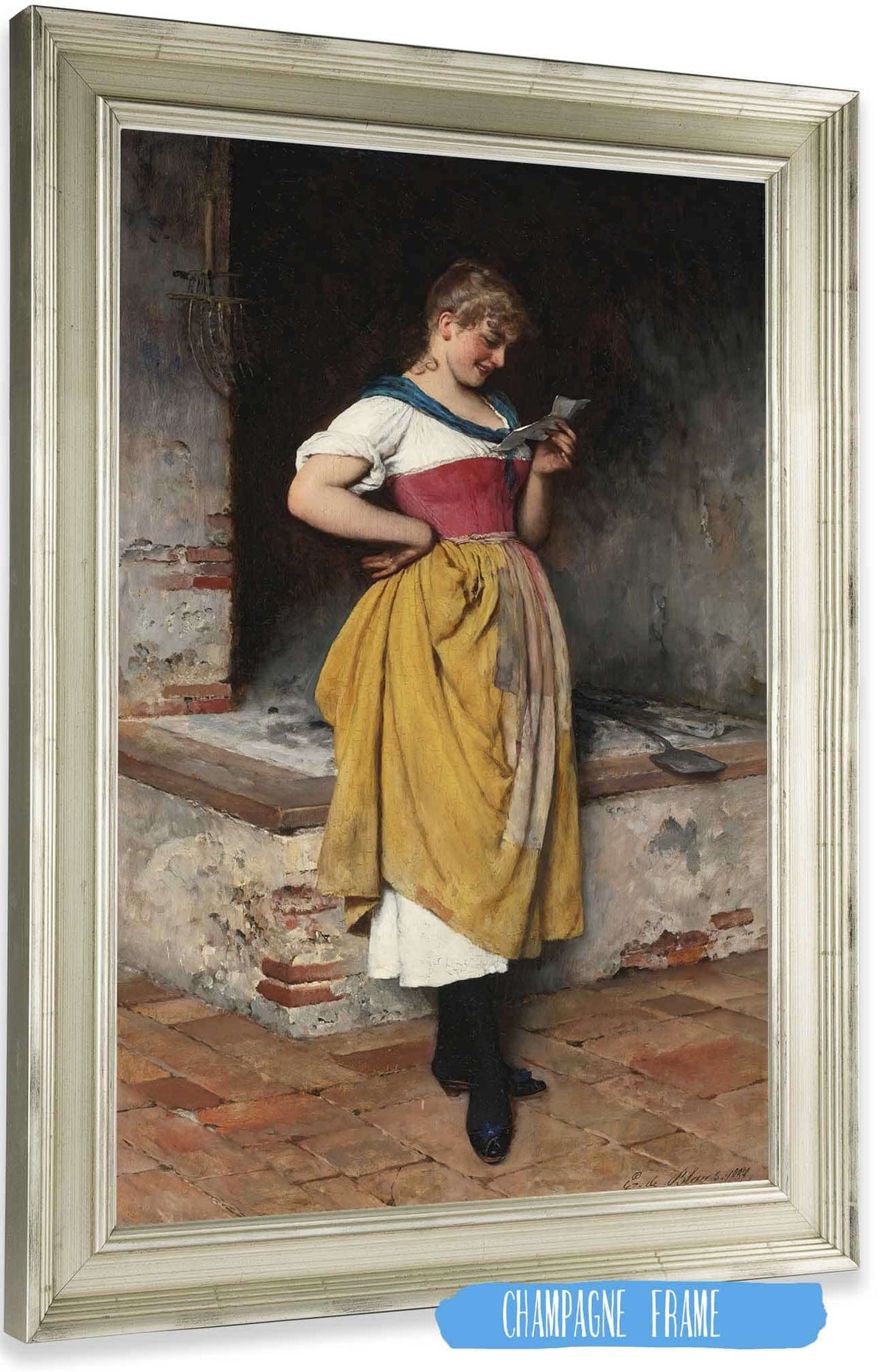 Good News by Eugen Von Blaas Posters, Prints, & Visual Artwork