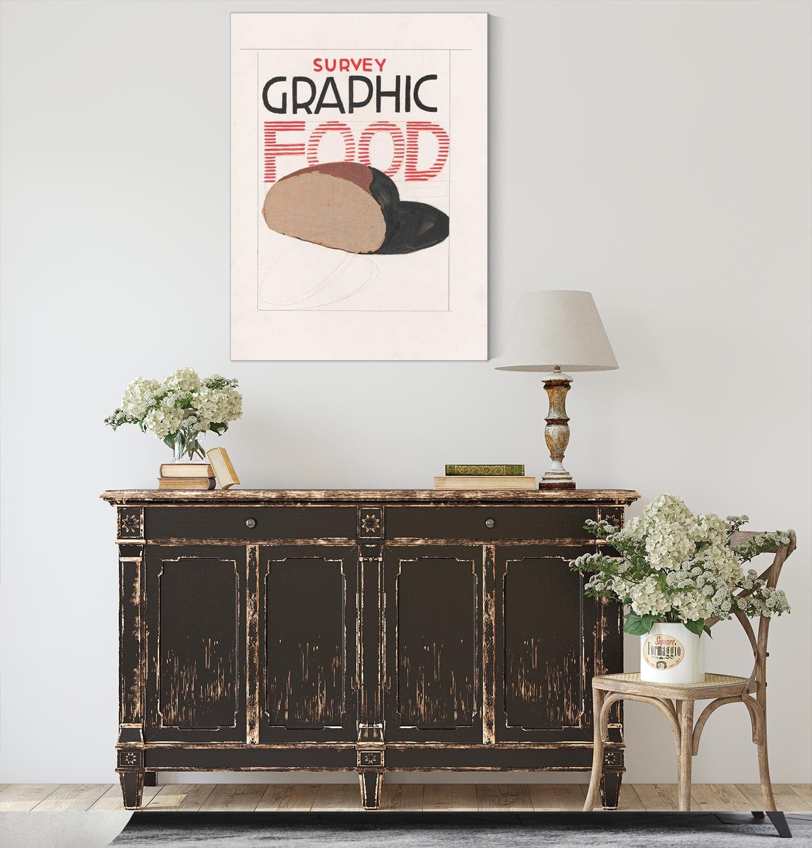 Graphic Design For Cover Of Survey Graphic Magazine Food by Winold Reiss Posters, Prints, & Visual Artwork