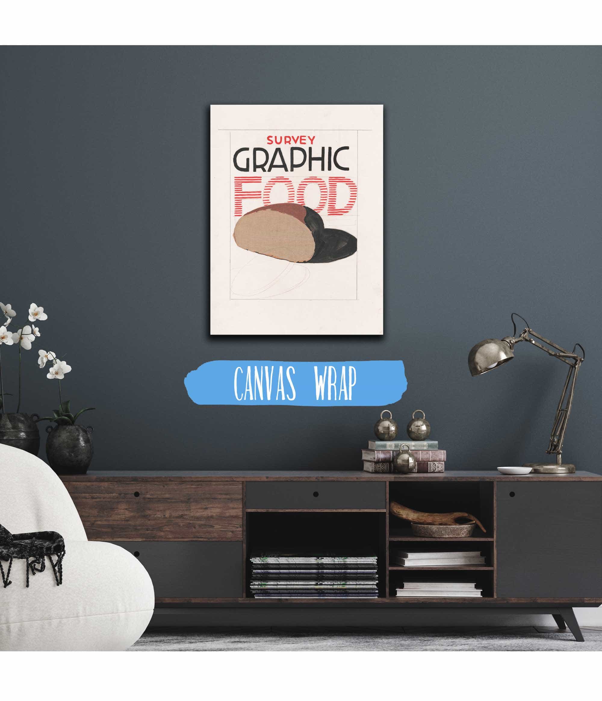 Graphic Design For Cover Of Survey Graphic Magazine Food by Winold Reiss Posters, Prints, & Visual Artwork