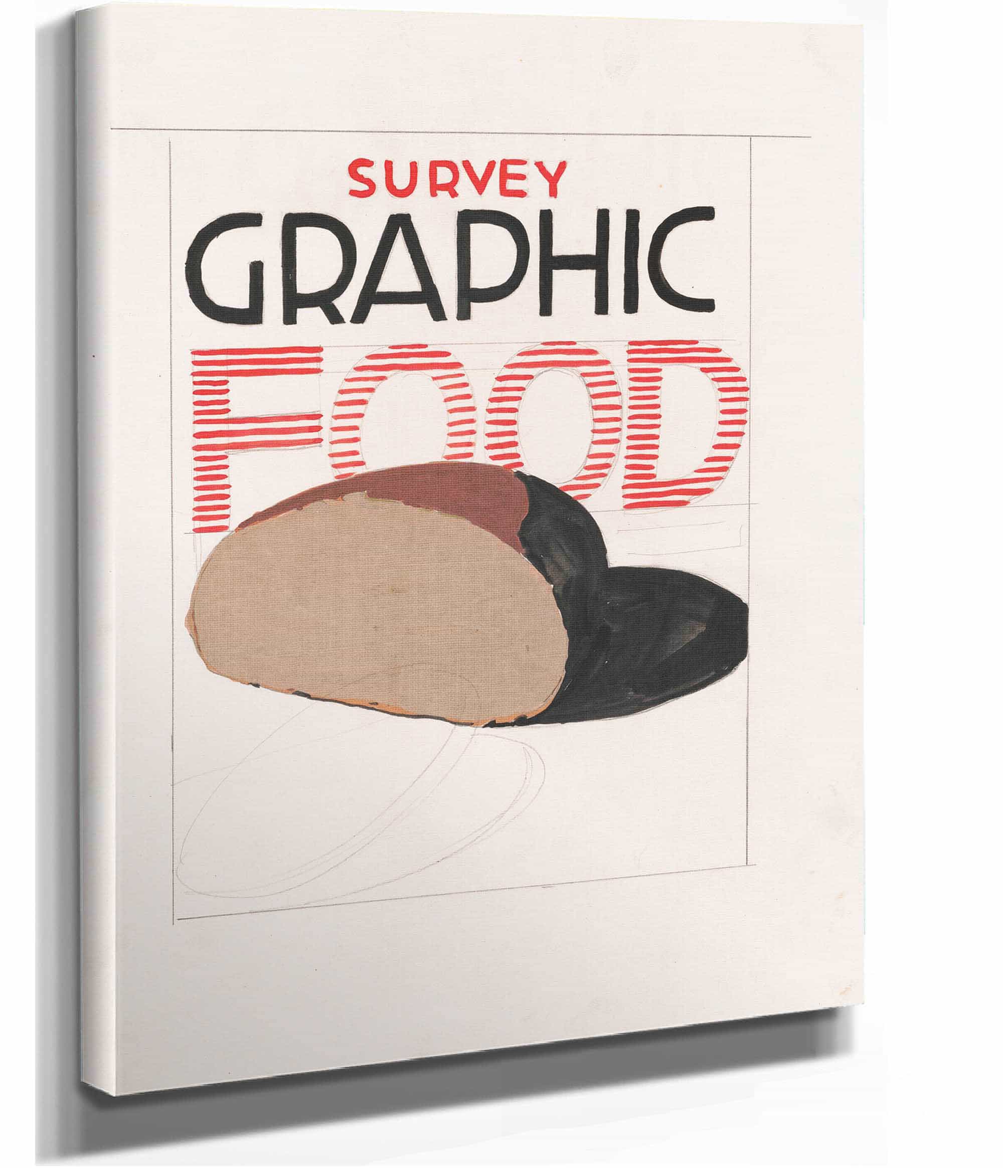 Graphic Design For Cover Of Survey Graphic Magazine Food by Winold Reiss Posters, Prints, & Visual Artwork