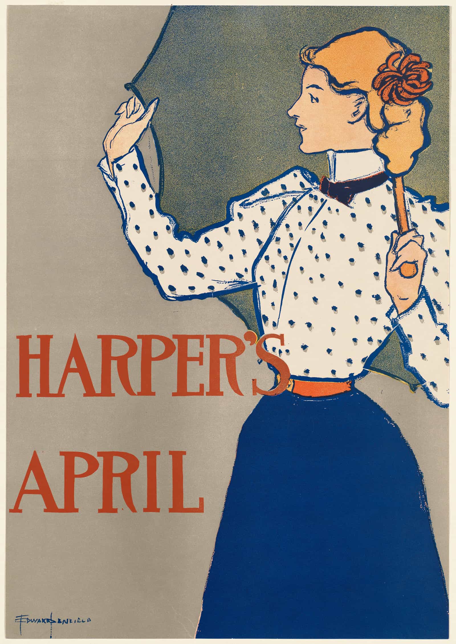 Harpers April  by Edward Penfield Posters, Prints, & Visual Artwork