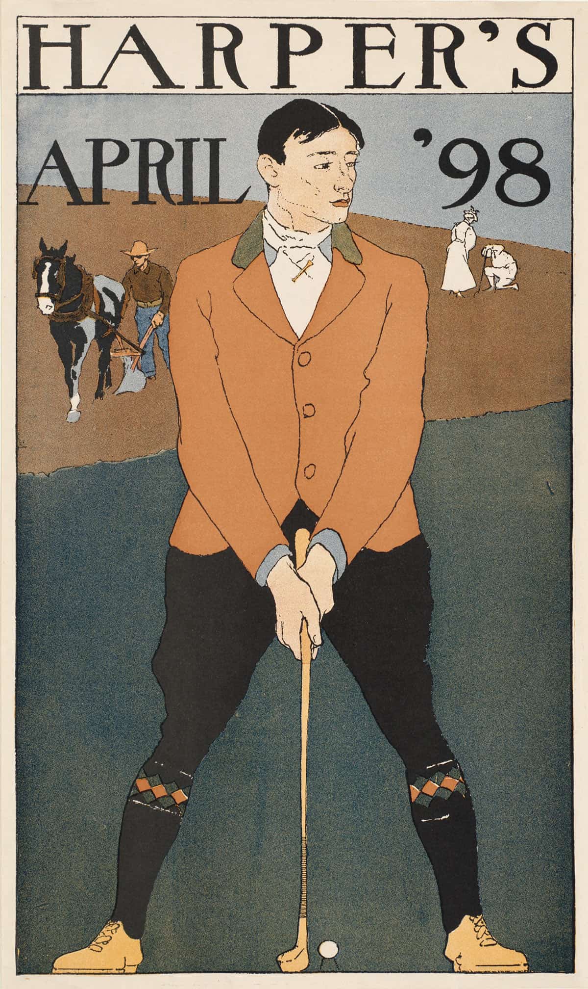 Harpers April  by Edward Penfield Posters, Prints, & Visual Artwork