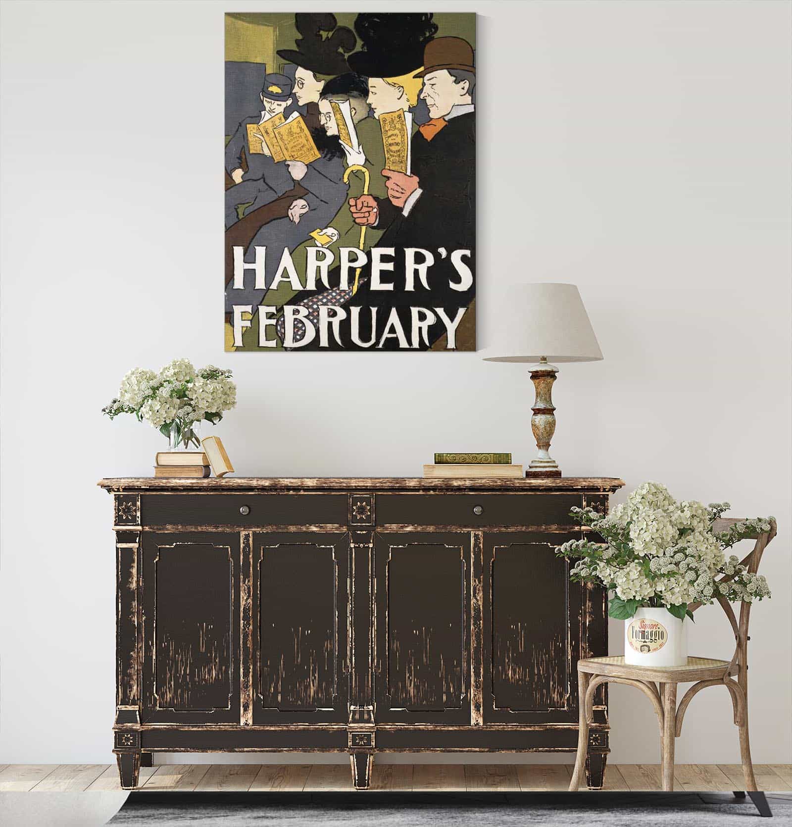 Harpers February  by Edward Penfield Posters, Prints, & Visual Artwork