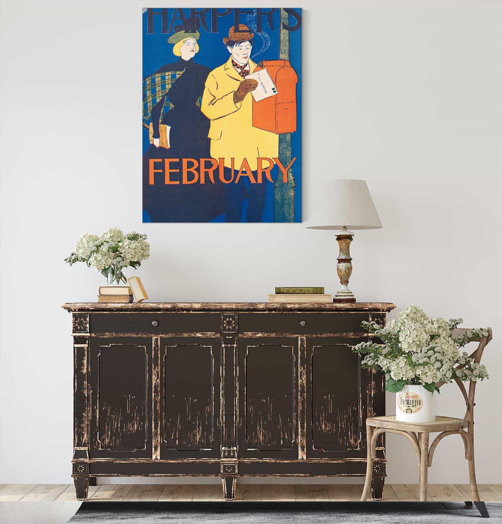 Harpers February  by Edward Penfield Posters, Prints, & Visual Artwork