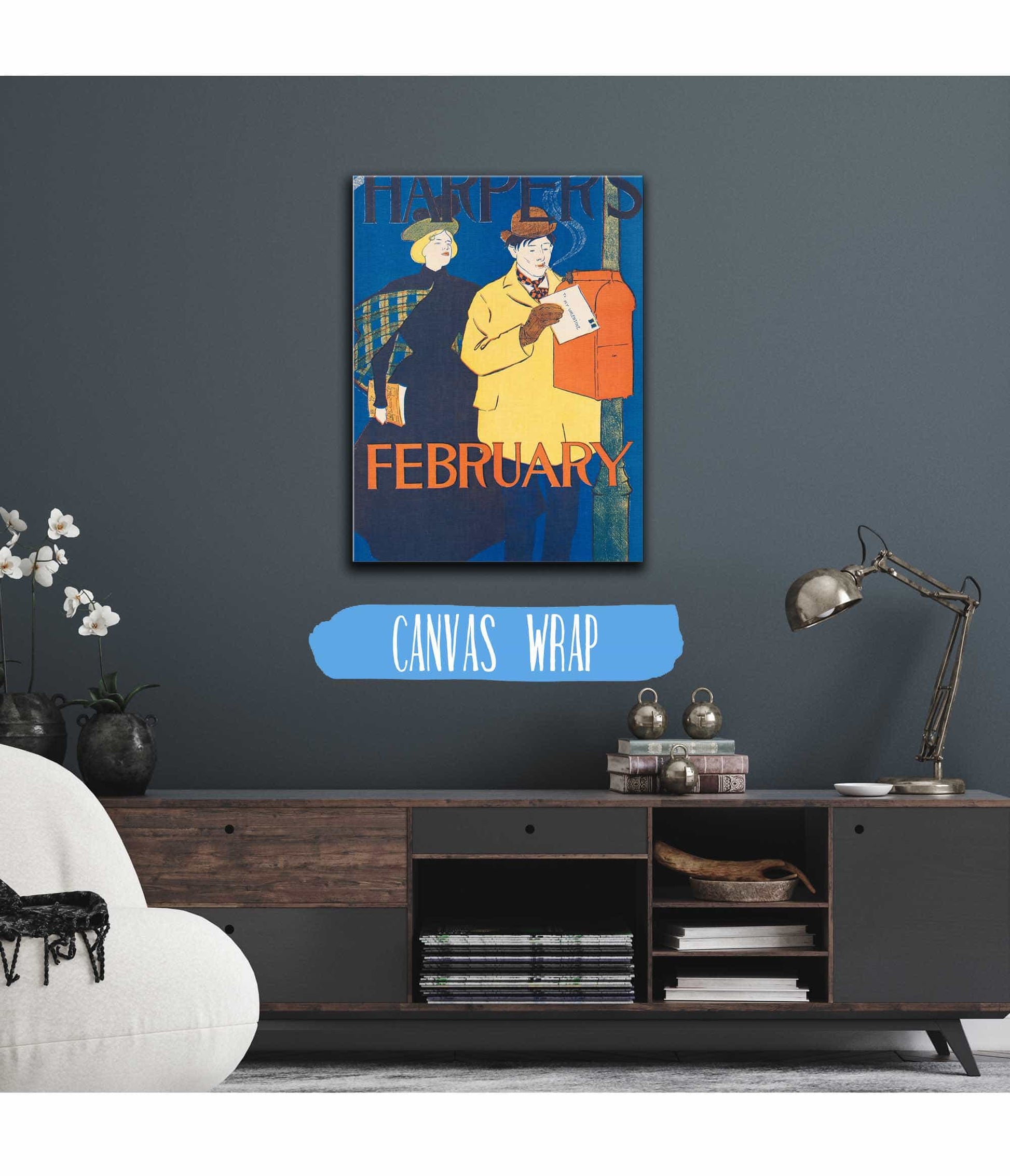 Harpers February  by Edward Penfield Posters, Prints, & Visual Artwork