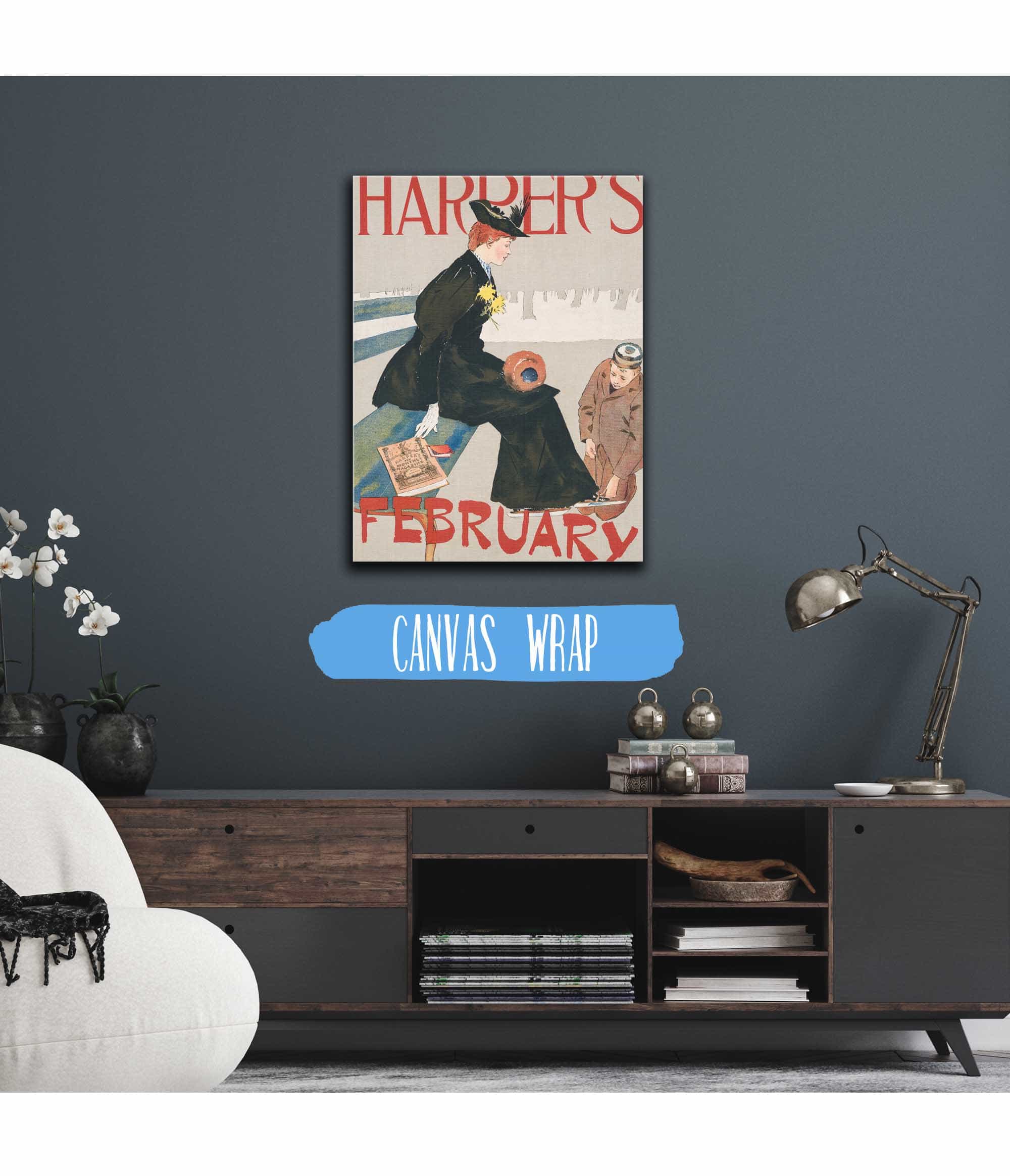 Harpers February  by Edward Penfield Posters, Prints, & Visual Artwork