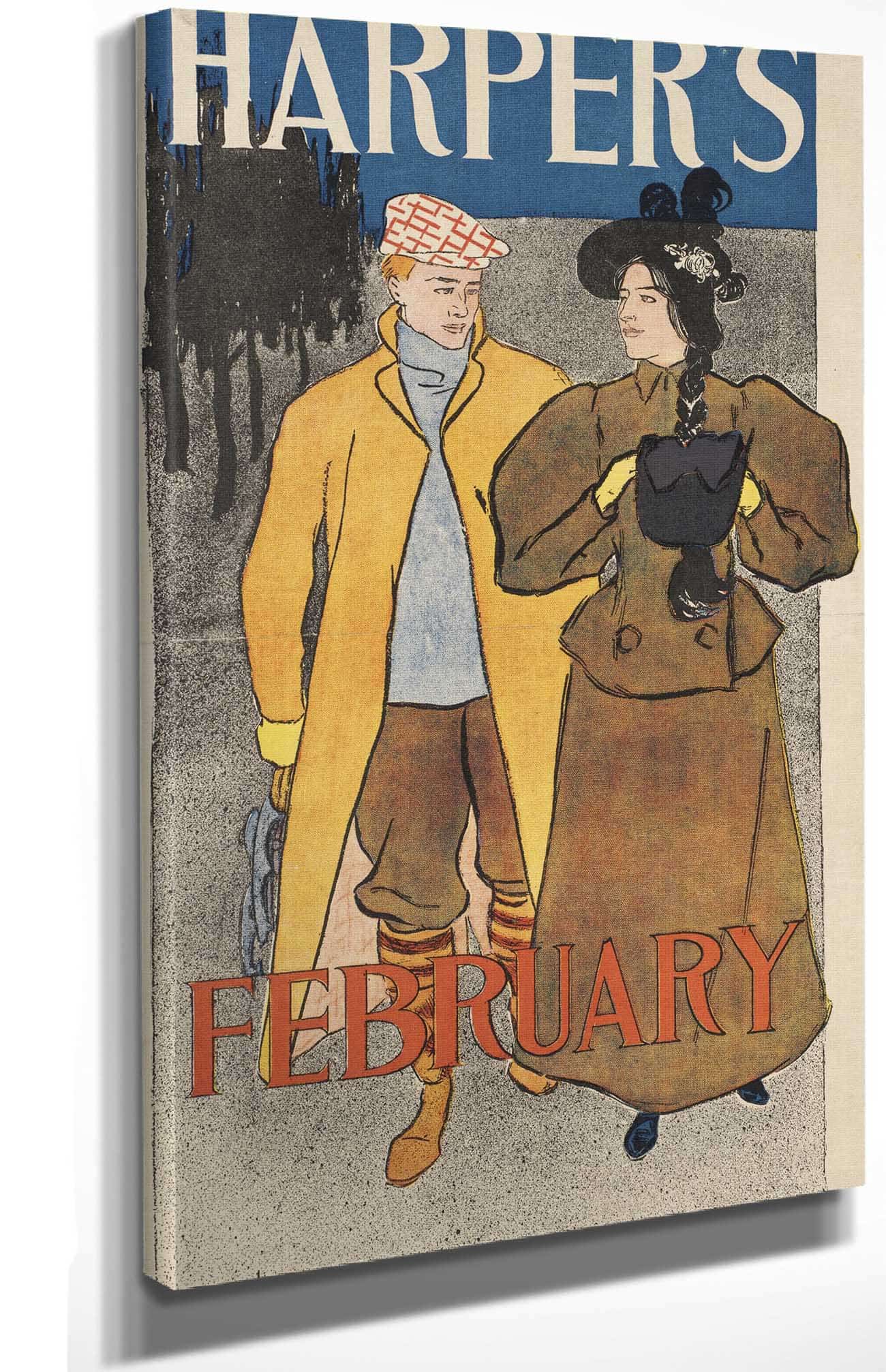 Harpers February  by Edward Penfield Posters, Prints, & Visual Artwork