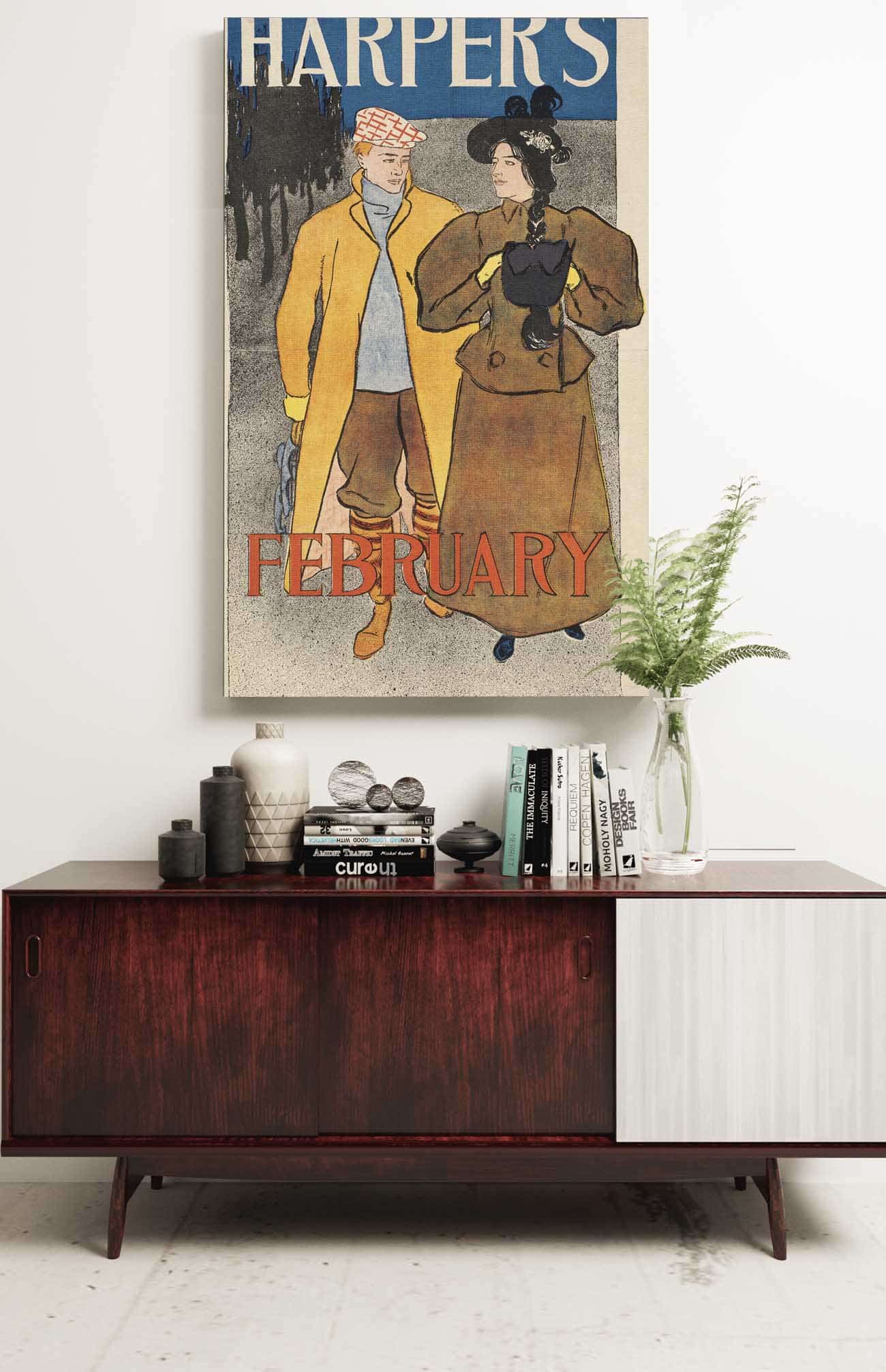 Harpers February  by Edward Penfield Posters, Prints, & Visual Artwork