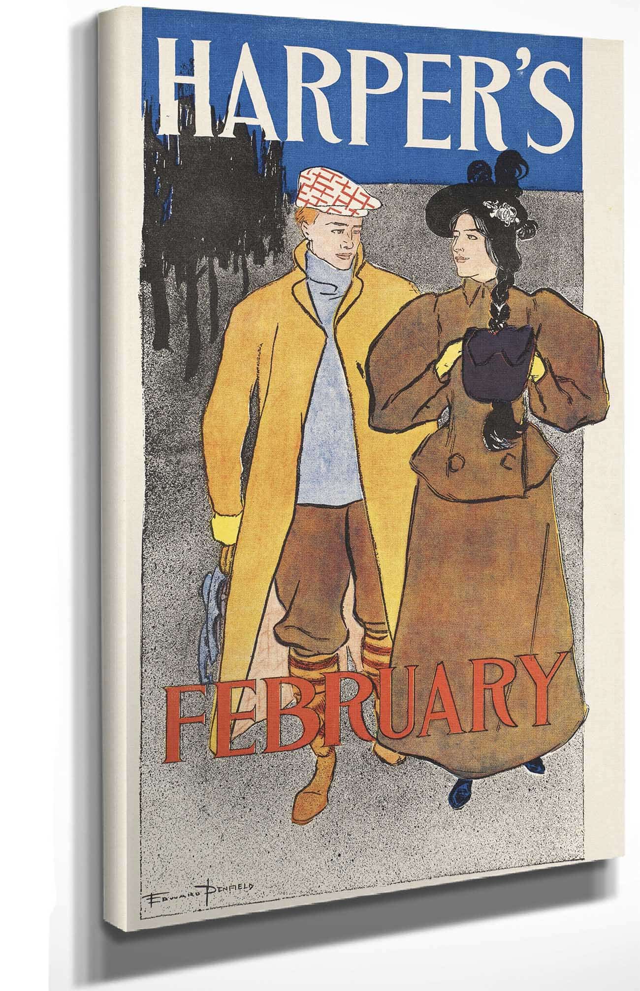 Harpers February  by Edward Penfield Posters, Prints, & Visual Artwork