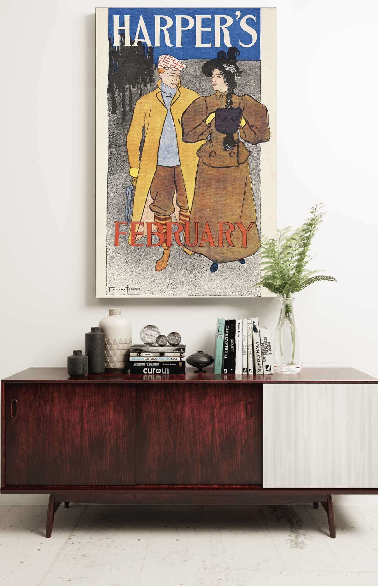 Harpers February  by Edward Penfield Posters, Prints, & Visual Artwork