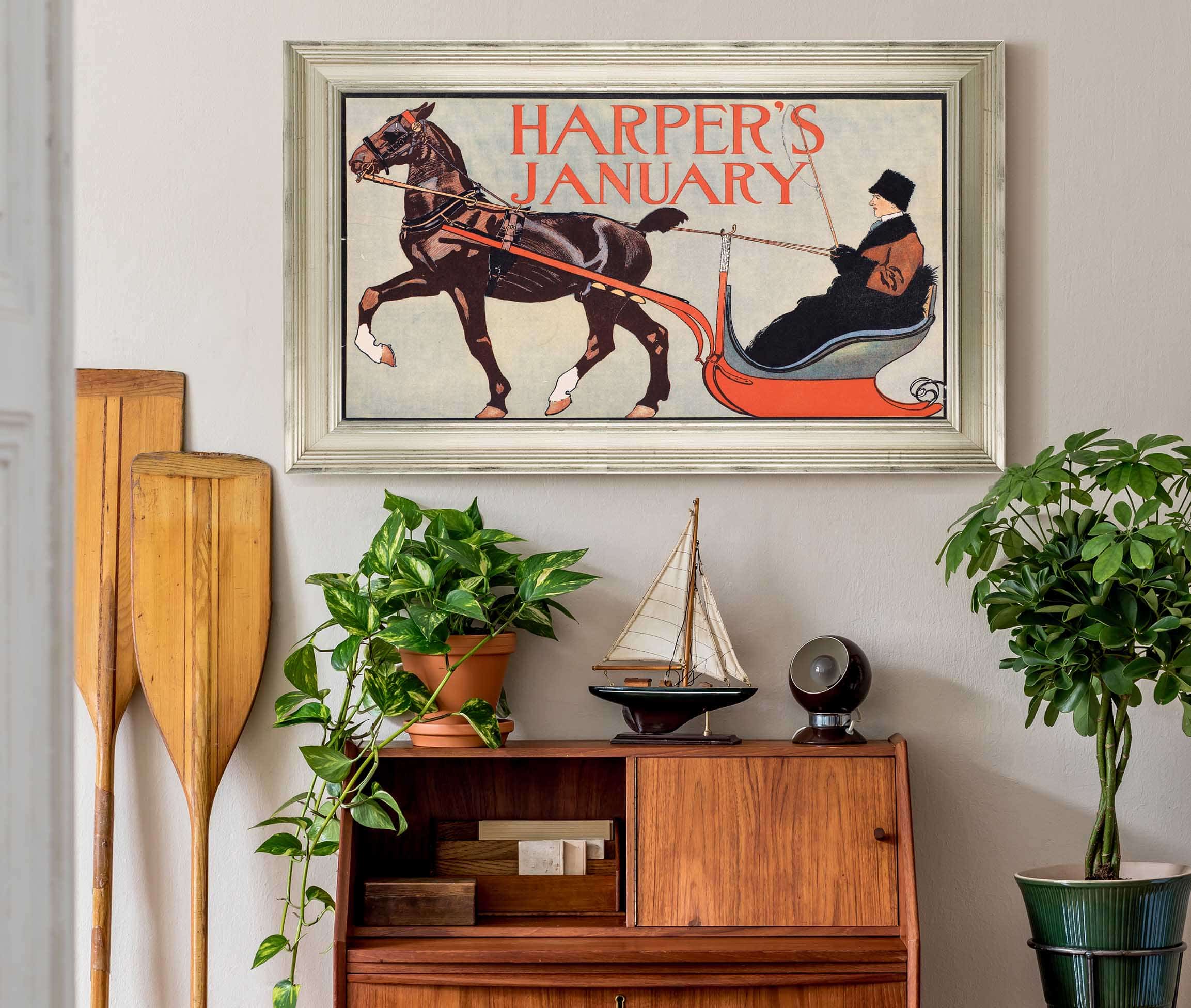 Harpers January by Edward Penfield Posters, Prints, & Visual Artwork