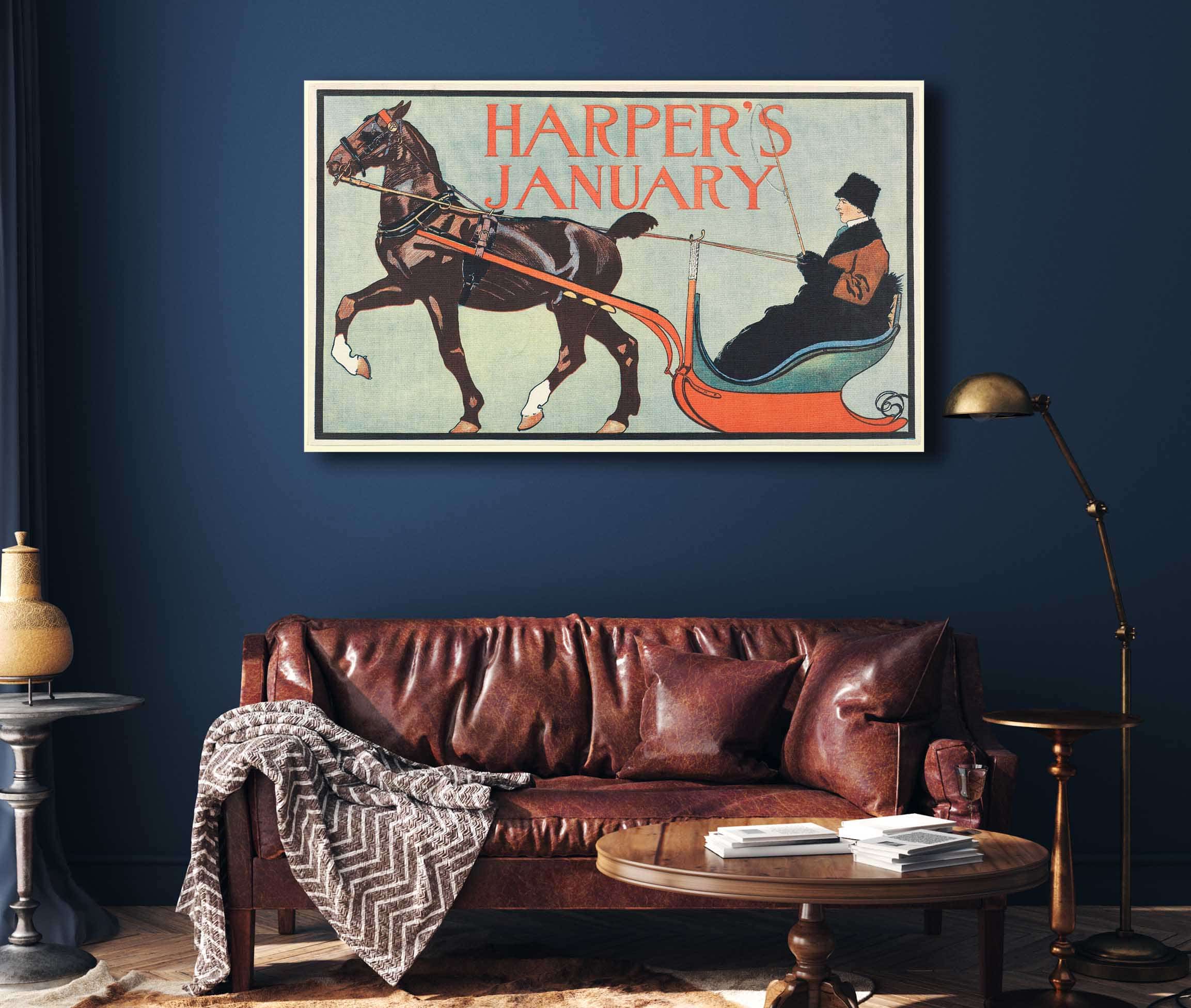 Harpers January by Edward Penfield Posters, Prints, & Visual Artwork