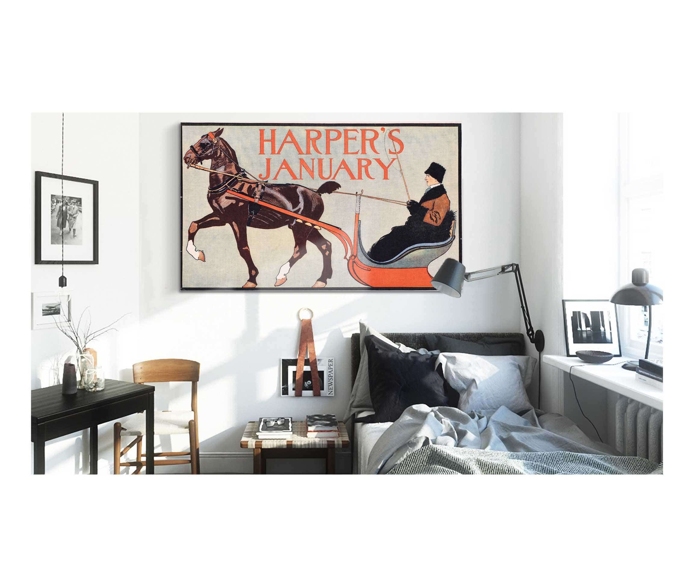 Harpers January by Edward Penfield Posters, Prints, & Visual Artwork