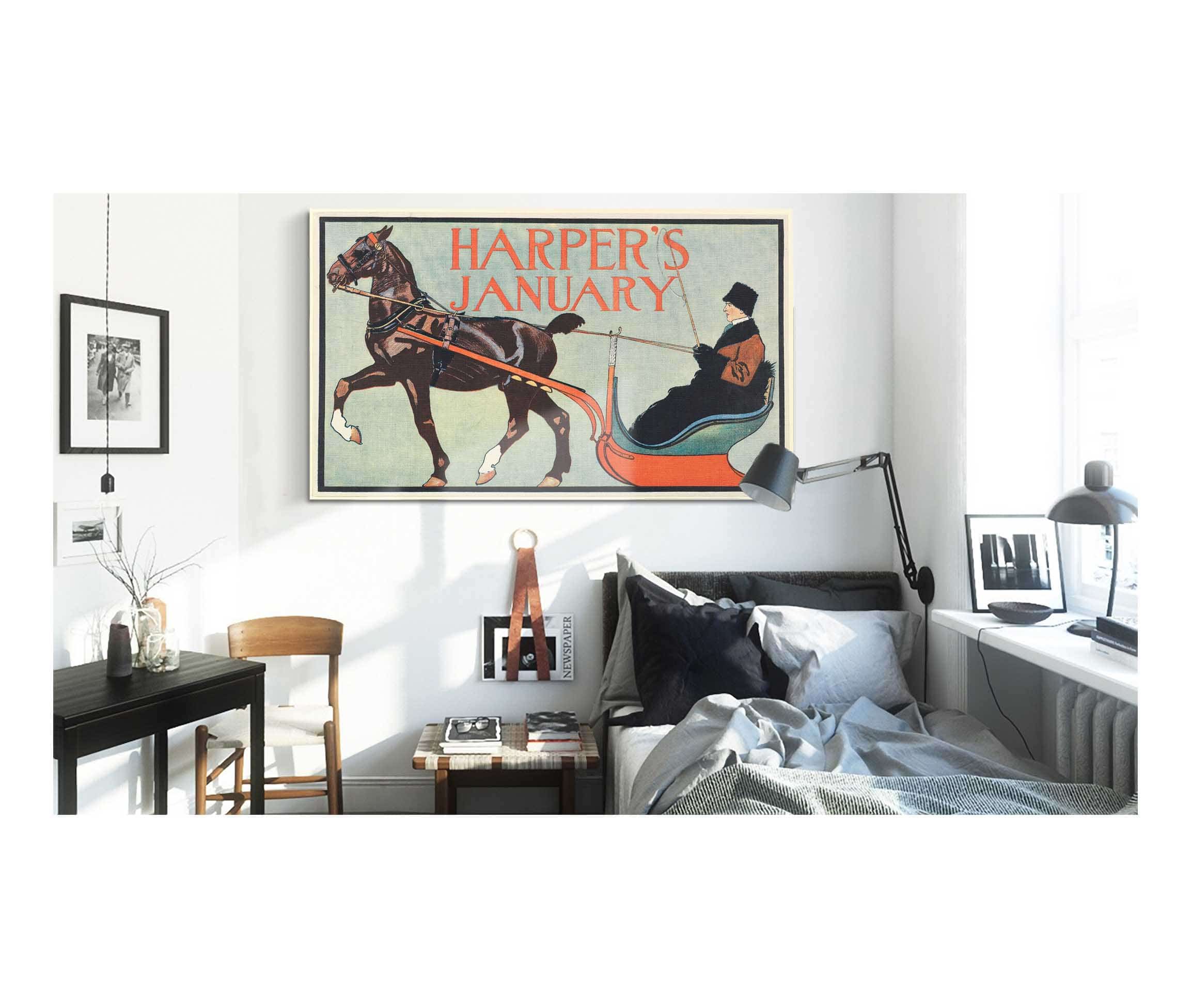 Harpers January by Edward Penfield Posters, Prints, & Visual Artwork