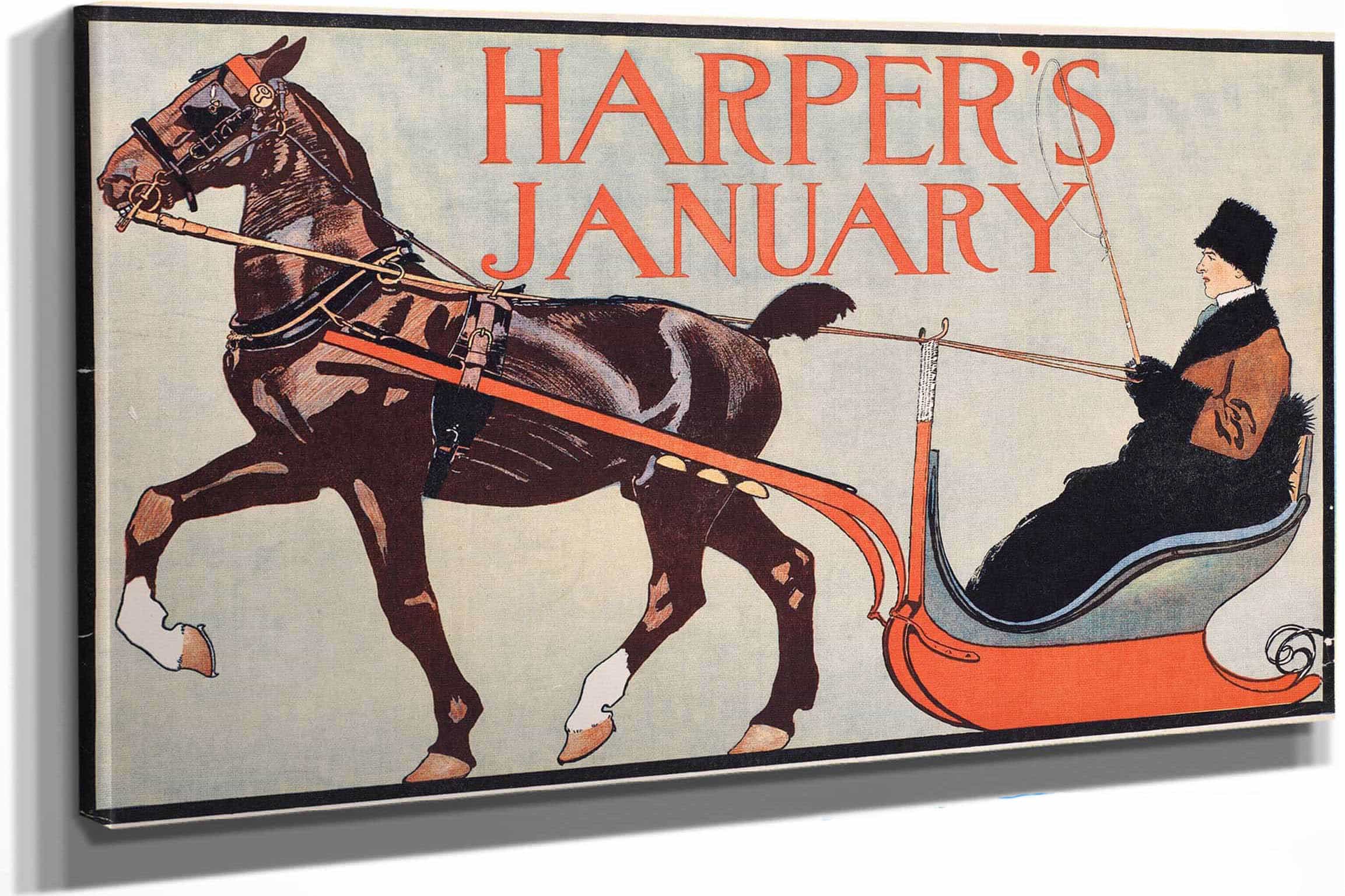 Harpers January by Edward Penfield Posters, Prints, & Visual Artwork