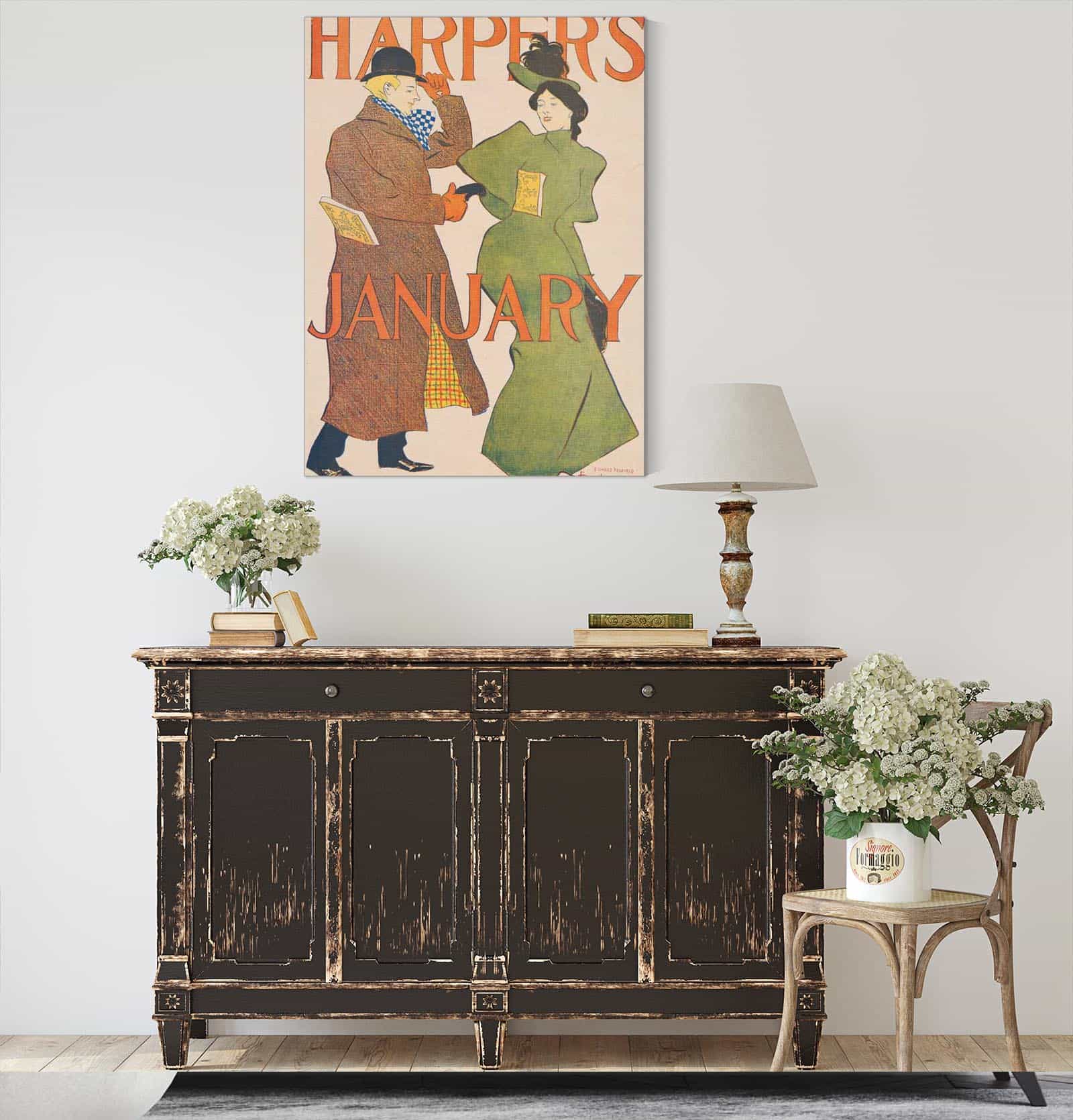 Harpers January by Edward Penfield Posters, Prints, & Visual Artwork