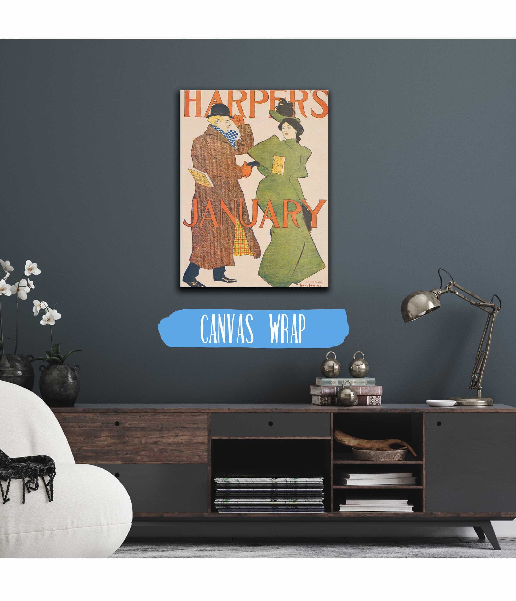 Harpers January by Edward Penfield Posters, Prints, & Visual Artwork