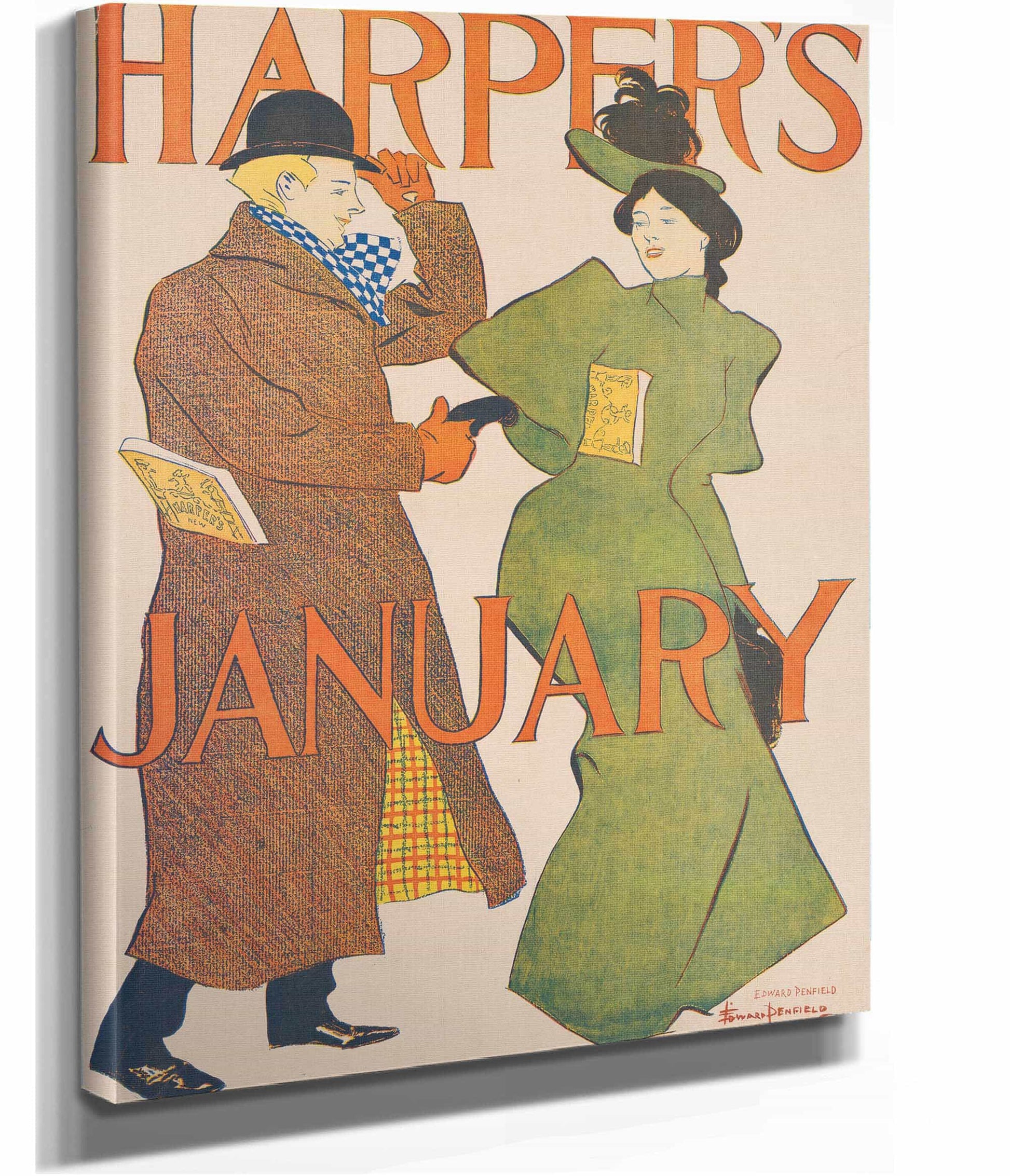 Harpers January by Edward Penfield Posters, Prints, & Visual Artwork
