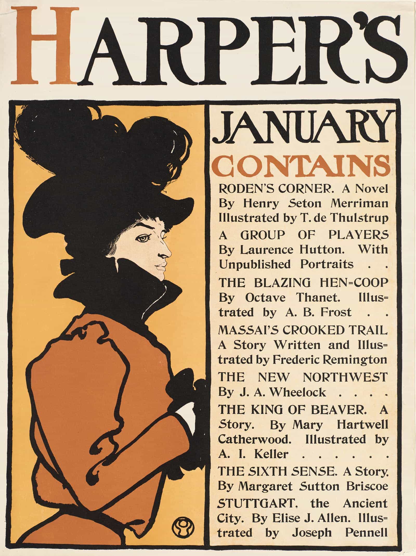 Harpers January by Edward Penfield Posters, Prints, & Visual Artwork
