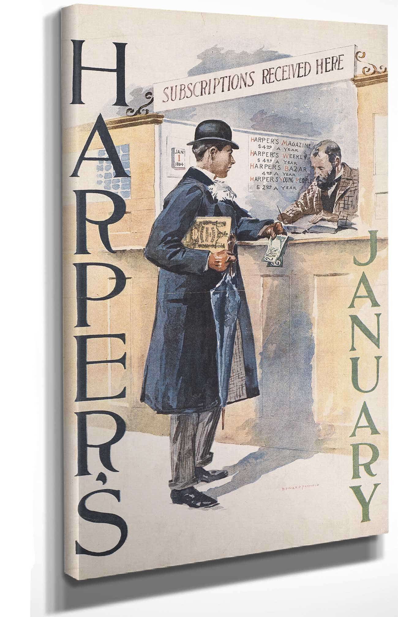 Harpers January by Edward Penfield Posters, Prints, & Visual Artwork