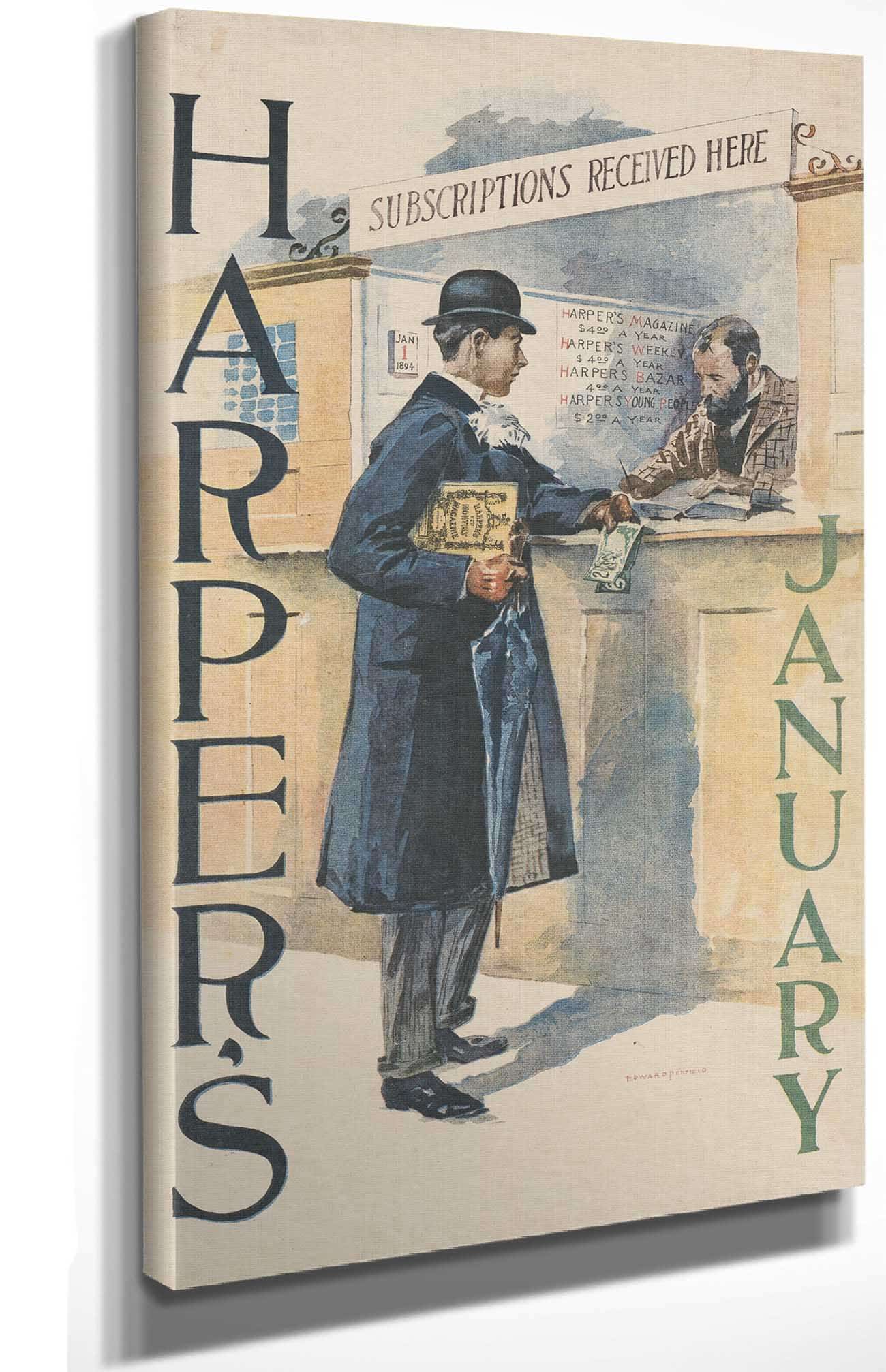 Harpers January by Edward Penfield Posters, Prints, & Visual Artwork