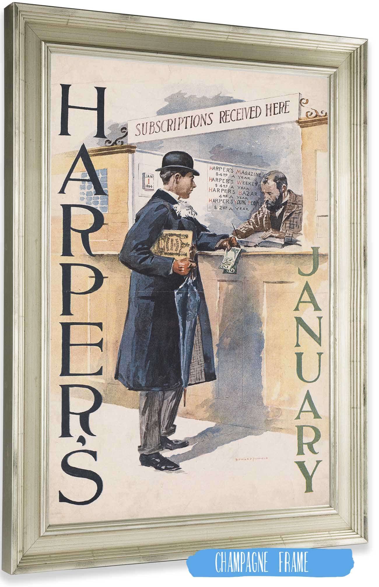 Harpers January by Edward Penfield Posters, Prints, & Visual Artwork