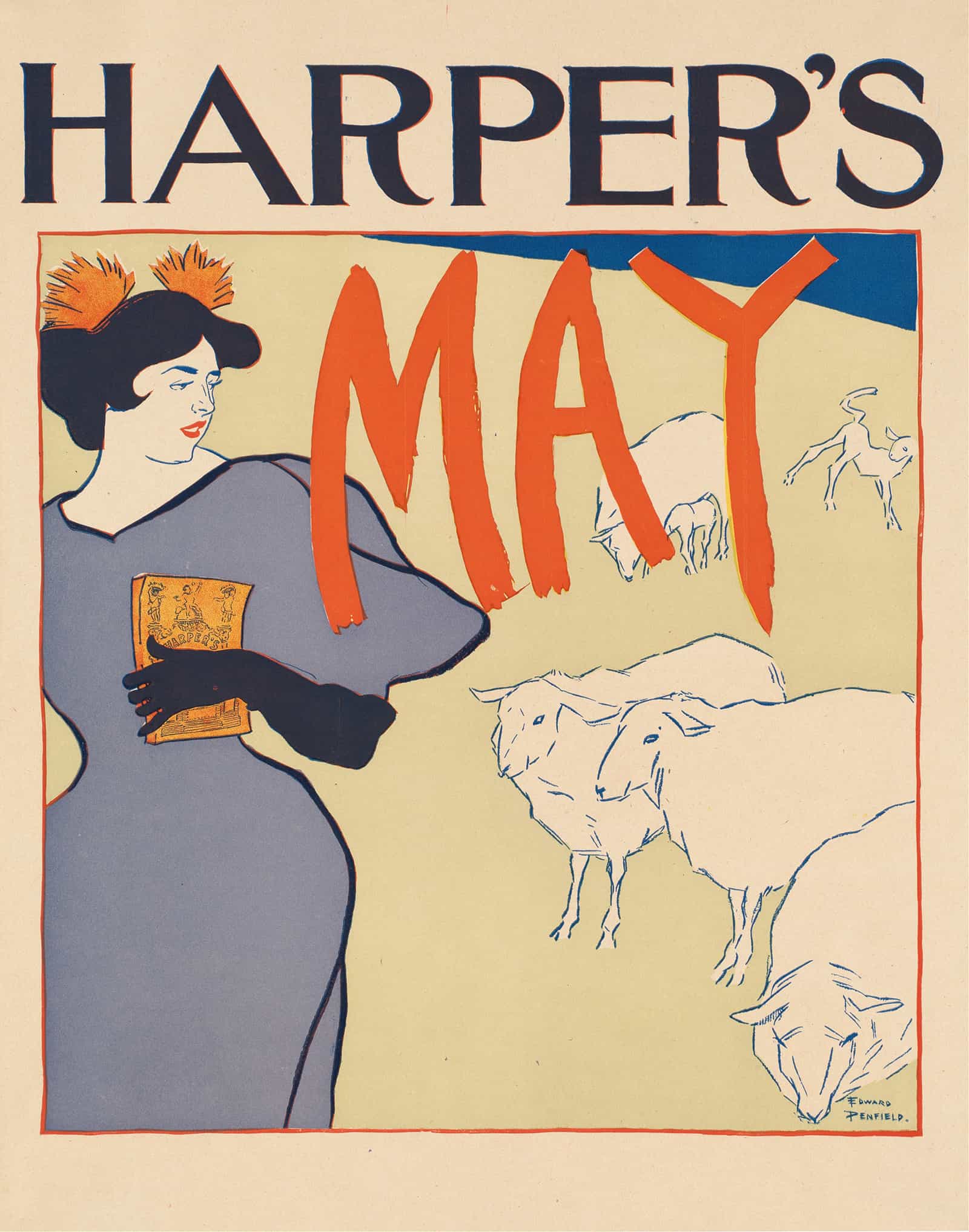 Harpers May  by Edward Penfield Posters, Prints, & Visual Artwork