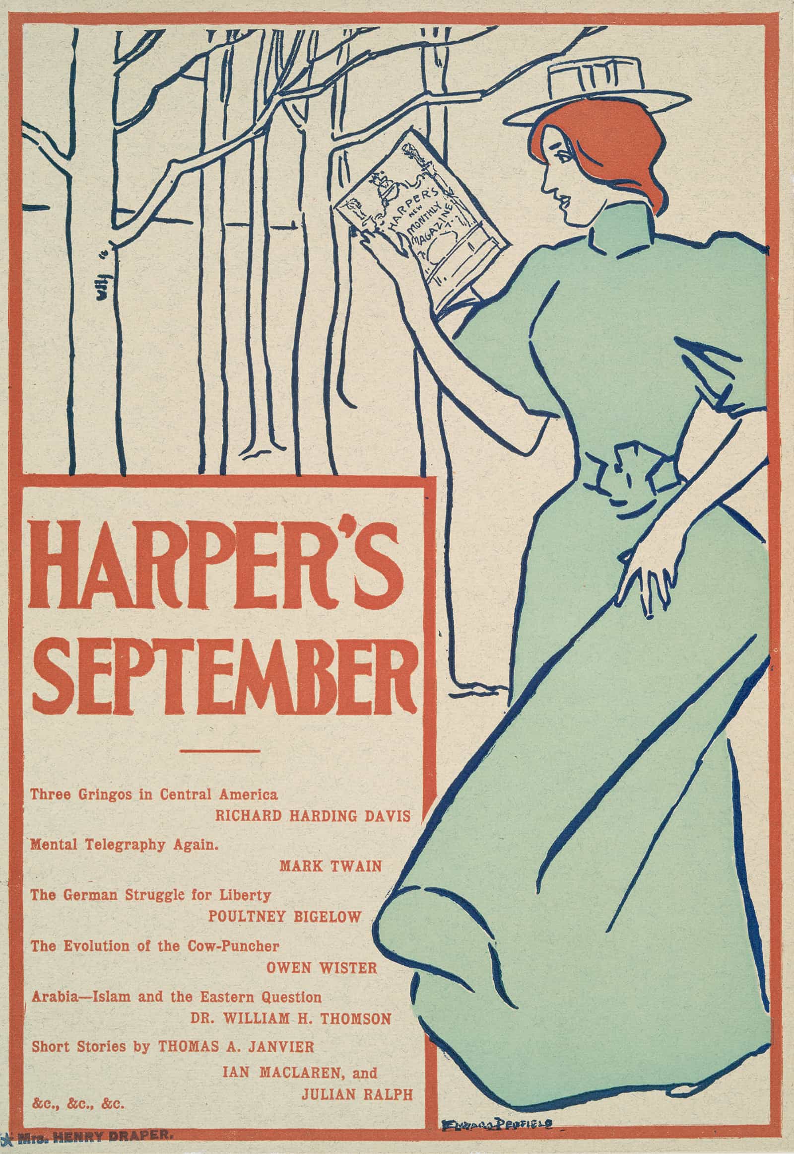 Harpers September by Edward Penfield Posters, Prints, & Visual Artwork