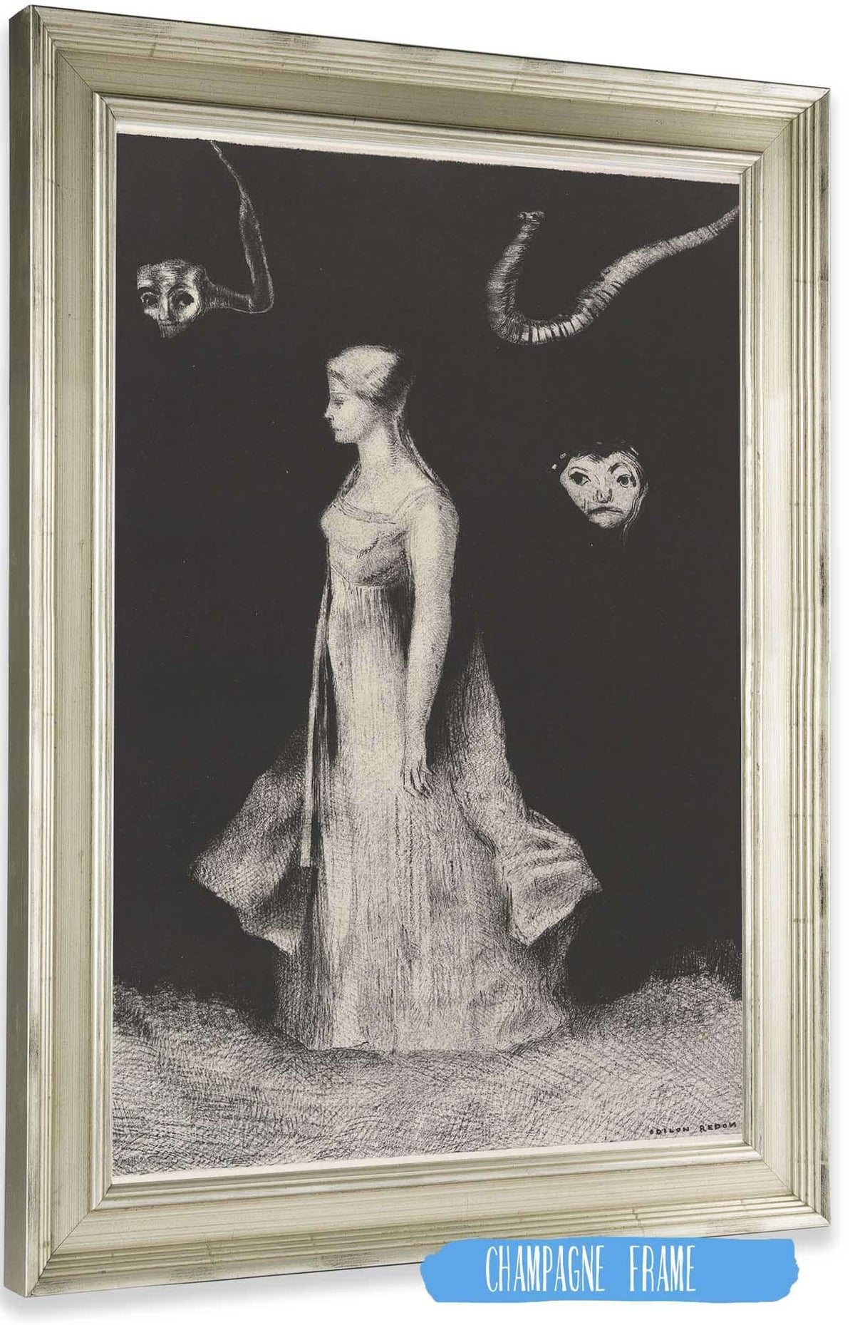 Haunting   by Odilon Redon Posters, Prints, & Visual Artwork