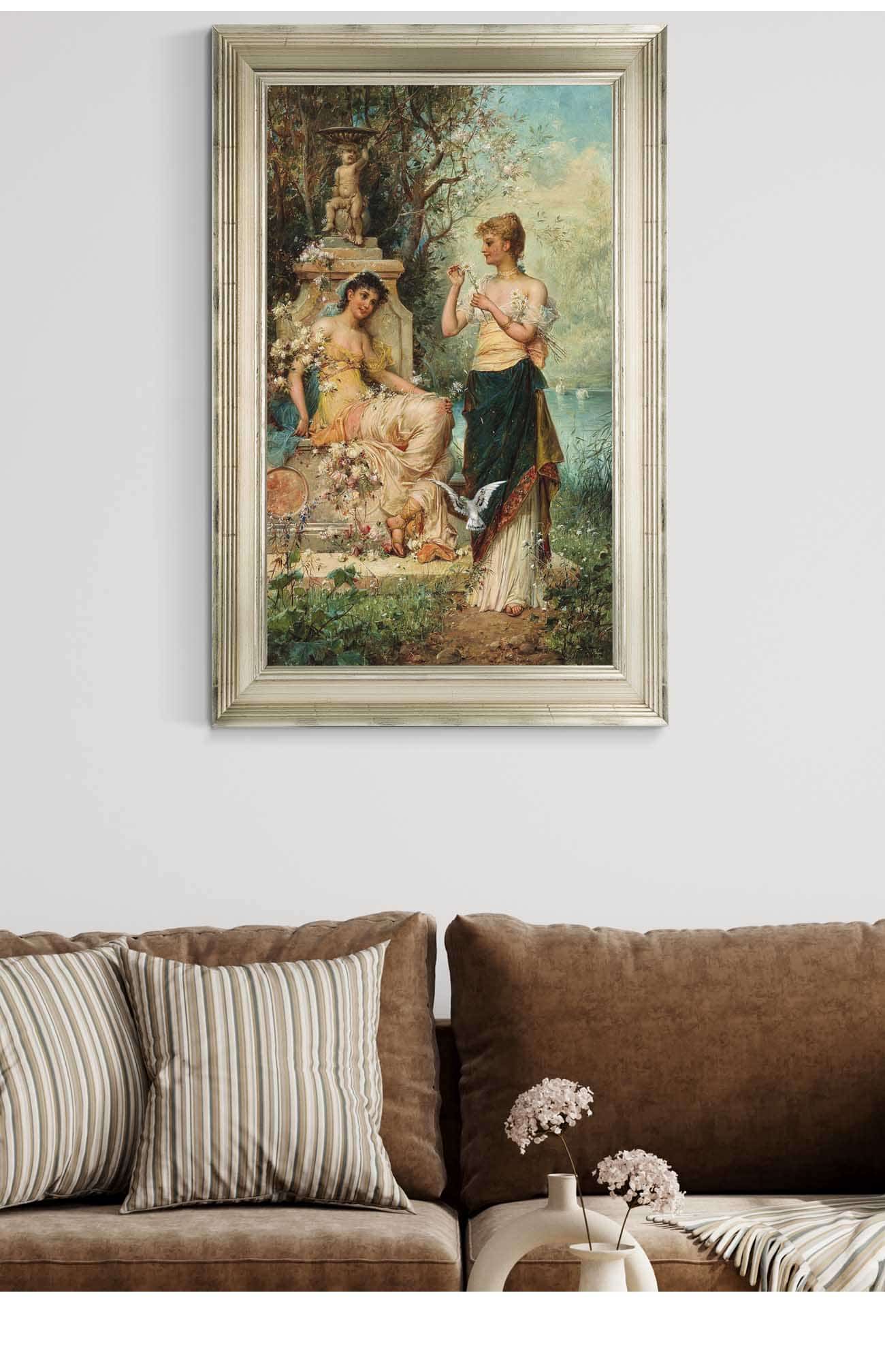 He Loves Me He Loves Me Not by Hans Zatzka Posters, Prints, & Visual Artwork