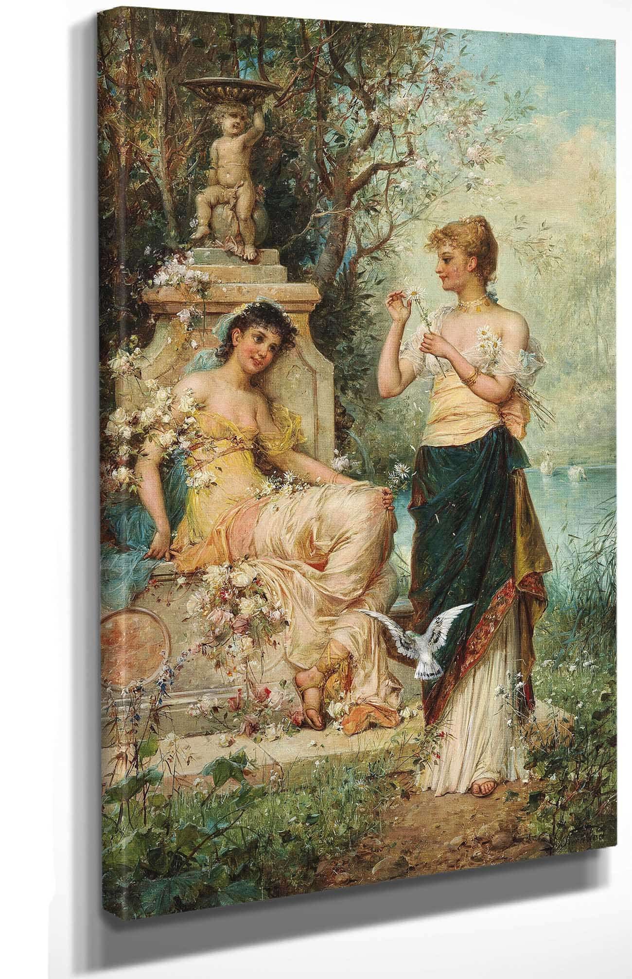 He Loves Me He Loves Me Not by Hans Zatzka Posters, Prints, & Visual Artwork