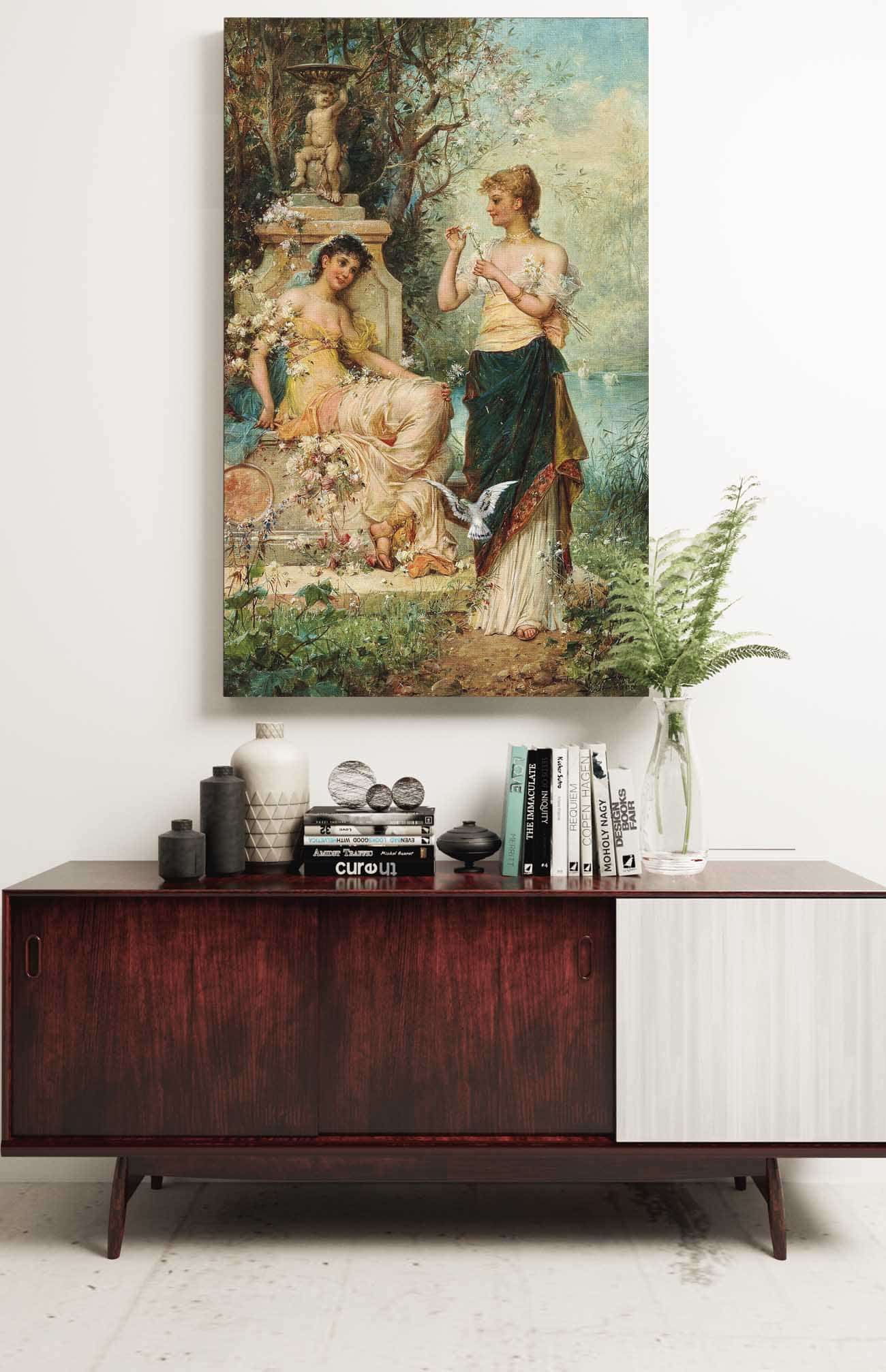 He Loves Me He Loves Me Not by Hans Zatzka Posters, Prints, & Visual Artwork