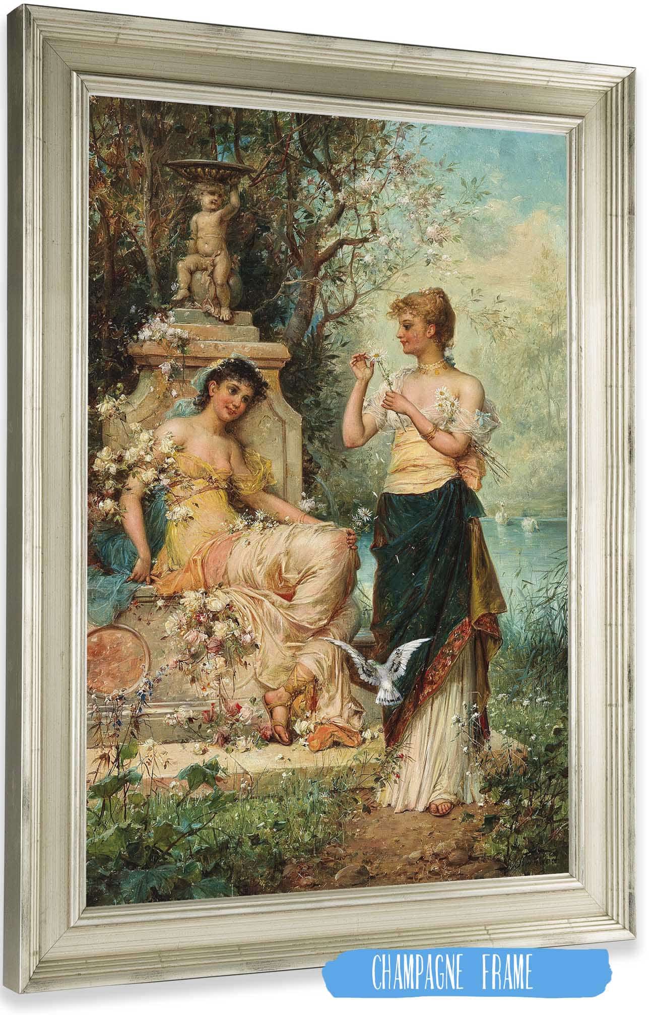 He Loves Me He Loves Me Not by Hans Zatzka Posters, Prints, & Visual Artwork