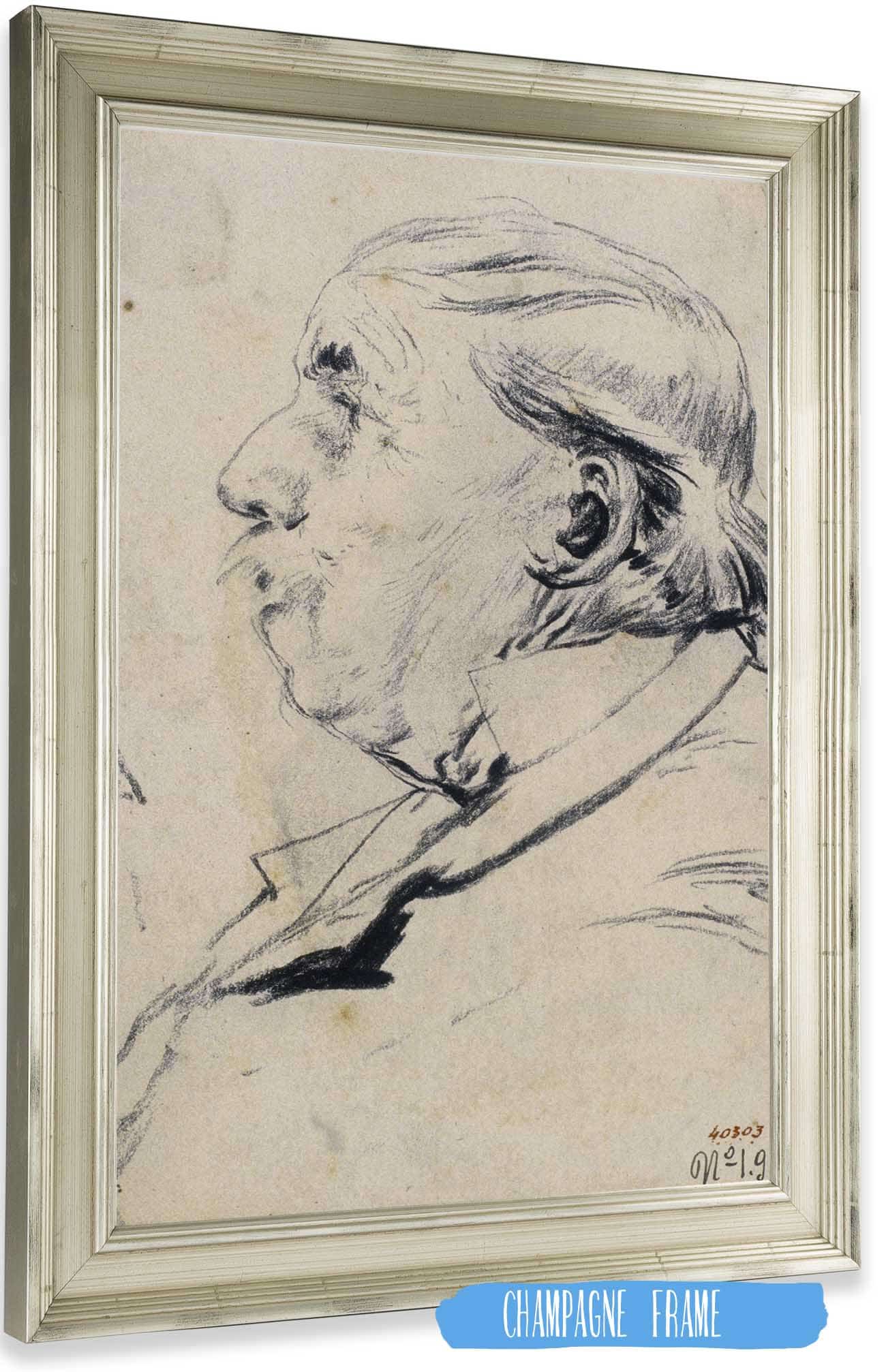 Head Of An Old Man by Santiago Rusinol Posters, Prints, & Visual Artwork