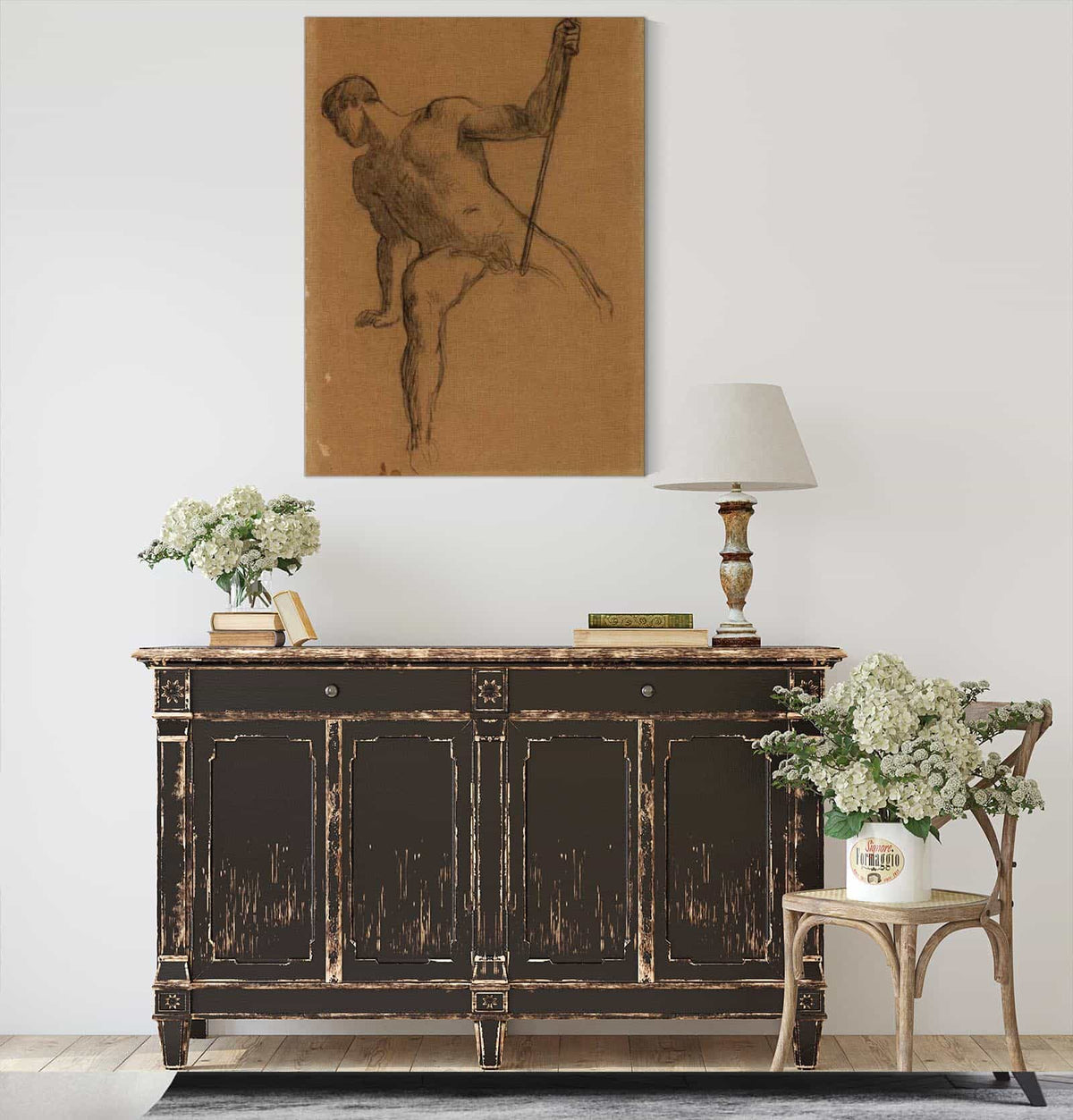 Homme Nu Assis by Pierre Puvis De Chavannes Posters, Prints, & Visual Artwork